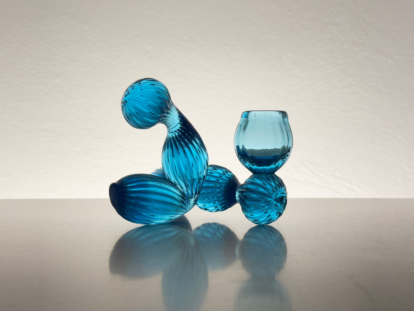 Organic candle holder-Blue