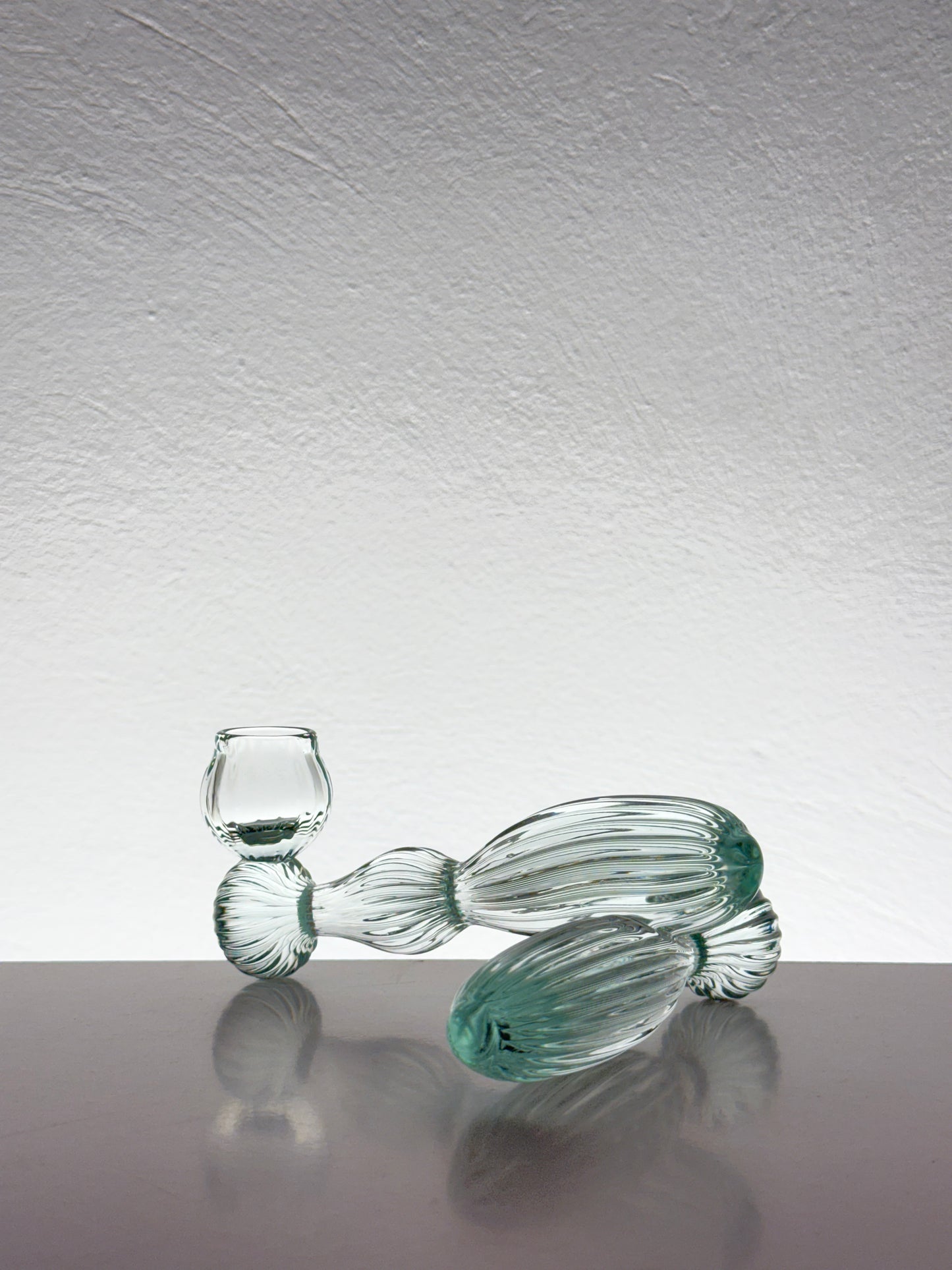 Organic candle holder-clear