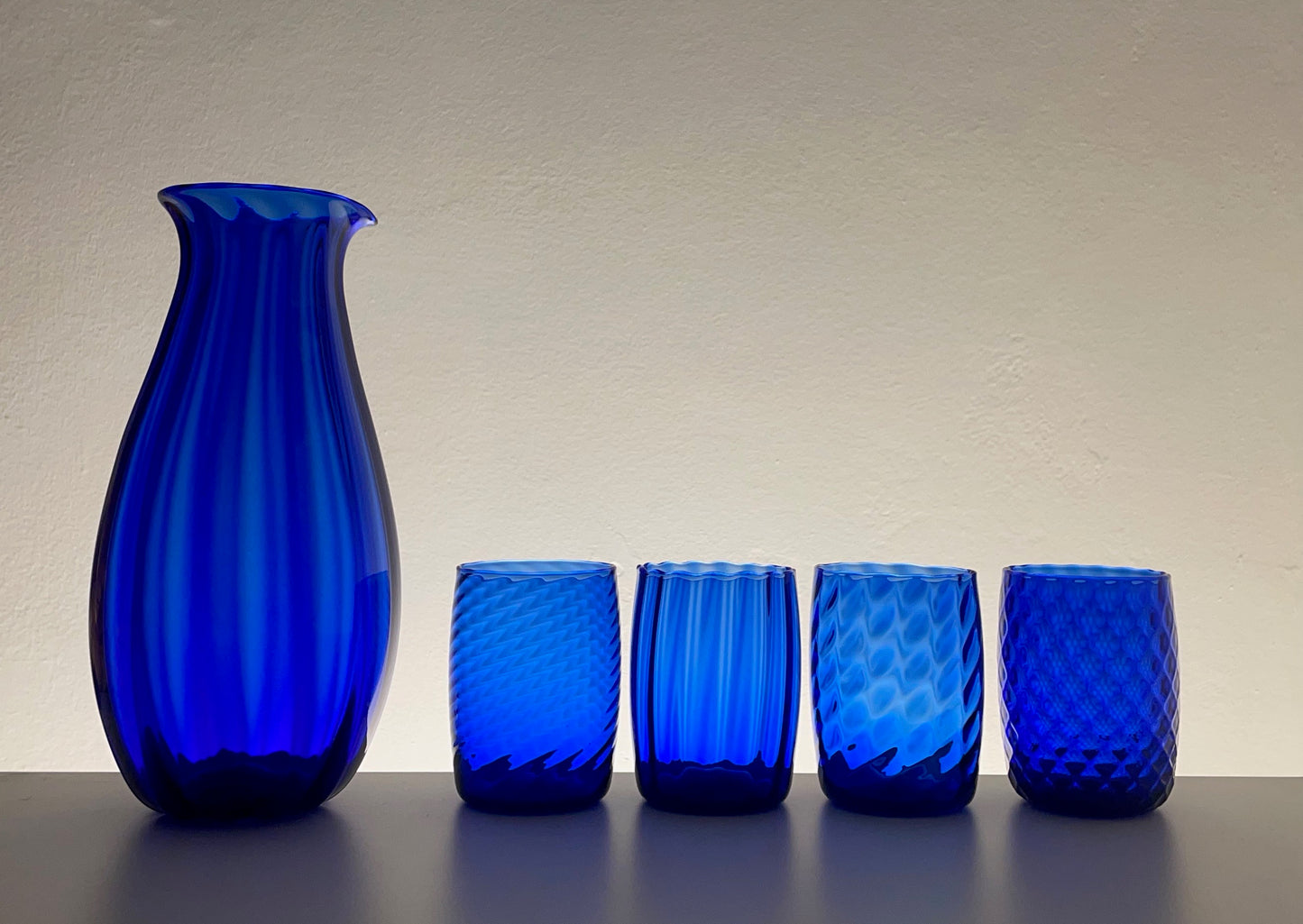Tumbler set with water jug - Kronenburg blue