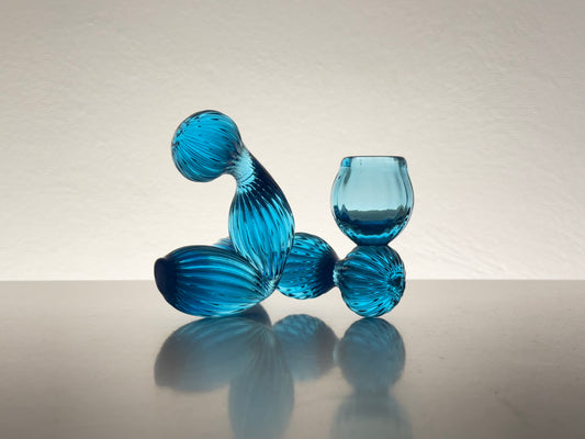 Organic candle holder-Blue